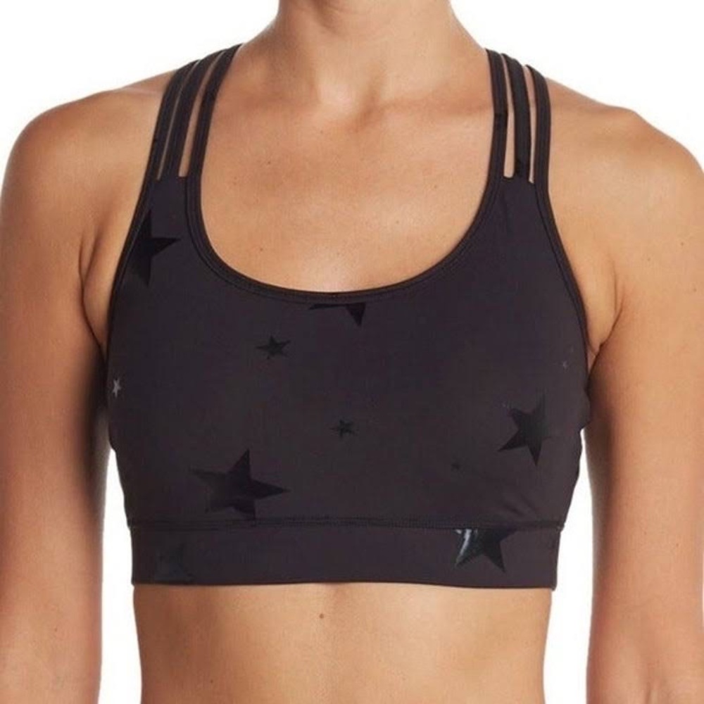 90 Degree by Reflex Star Print Strappy Sports bra